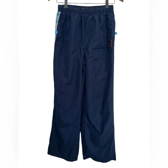 West coast blue  stripes athletic windbraker pants size small - Picture 1 of 9